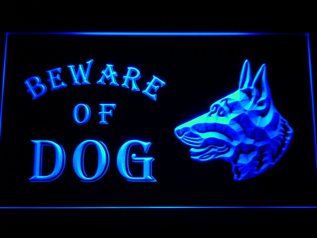Beware of Dog Neon Light Sign